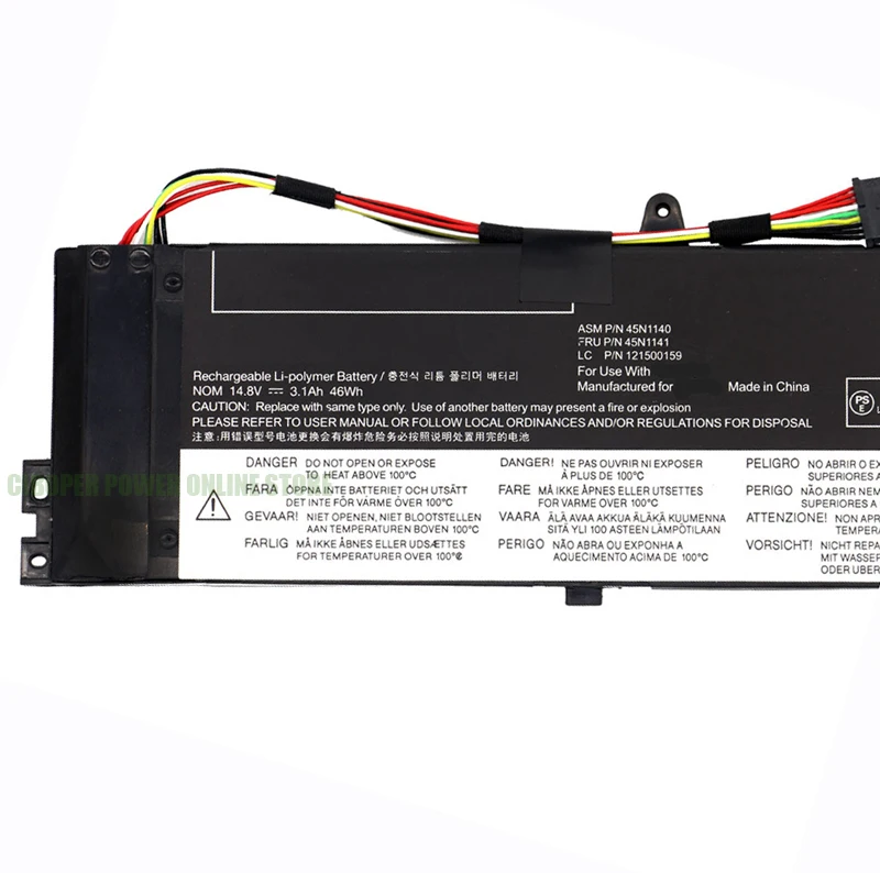 Batería para ordenador portátil CP 45N1140 45N1138 45N1139 45N1141 14,8 V/46WH/3100mAh para la serie ThinkPad S3-S431 S440 V4400u 121500158 121500159