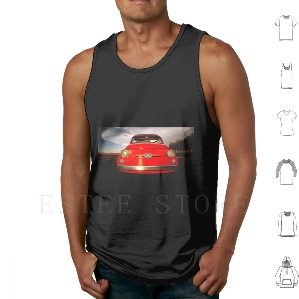 500 F 1968 Oldtimer Vintage 500 F 1968 Oldtimer Tank Tops Vest Cotton Multipla Abarth 595 Talento 127