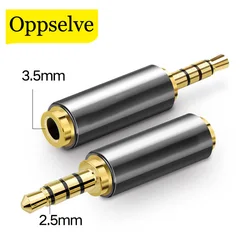 Conector Jack de 3,5mm a 2,5mm, adaptador de Audio de 2,5mm, conector macho a hembra de 3,5mm para Cable Aux de altavoz, auriculares, conector de micrófono 3,5