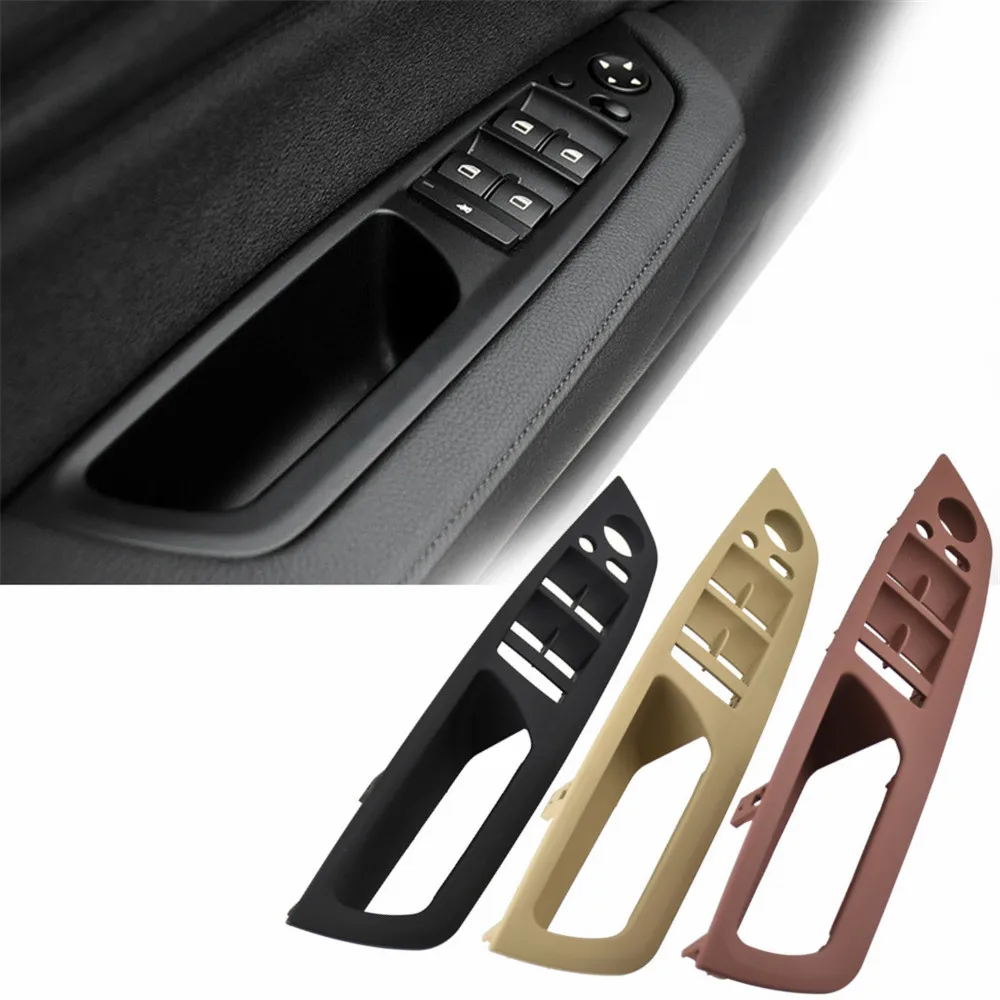 Beige / Black /Dark Red Car Driver Door Front Left Window Switch Contro Panel Cover Trim Frame For BMW E70 X5 E71 X6 2007-2014 .