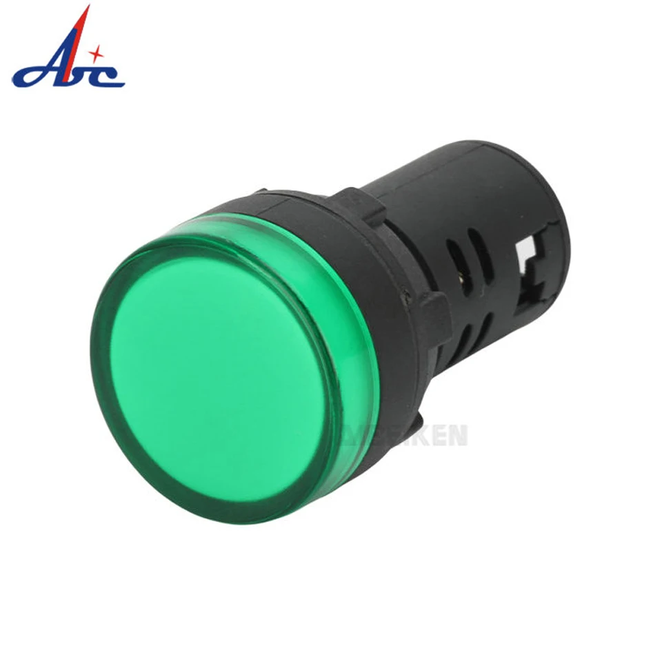 Lamp Pilot-Signal-Light Led-Power-Indicator 22mm-Panel 220V 24V Mount 380V 12V 110V Red White Yellow Green