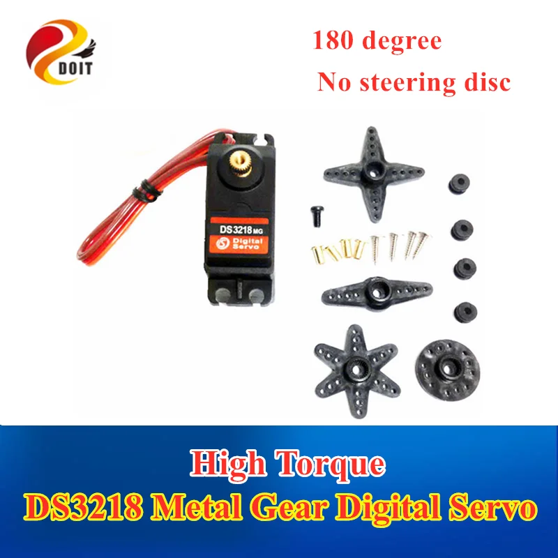 Wholesale DS3218 Metal Gear Digital Servo High Torque 20kg for Airplane or Robot DIY Remote Car Toy Robot Arm Toys Original DOIT