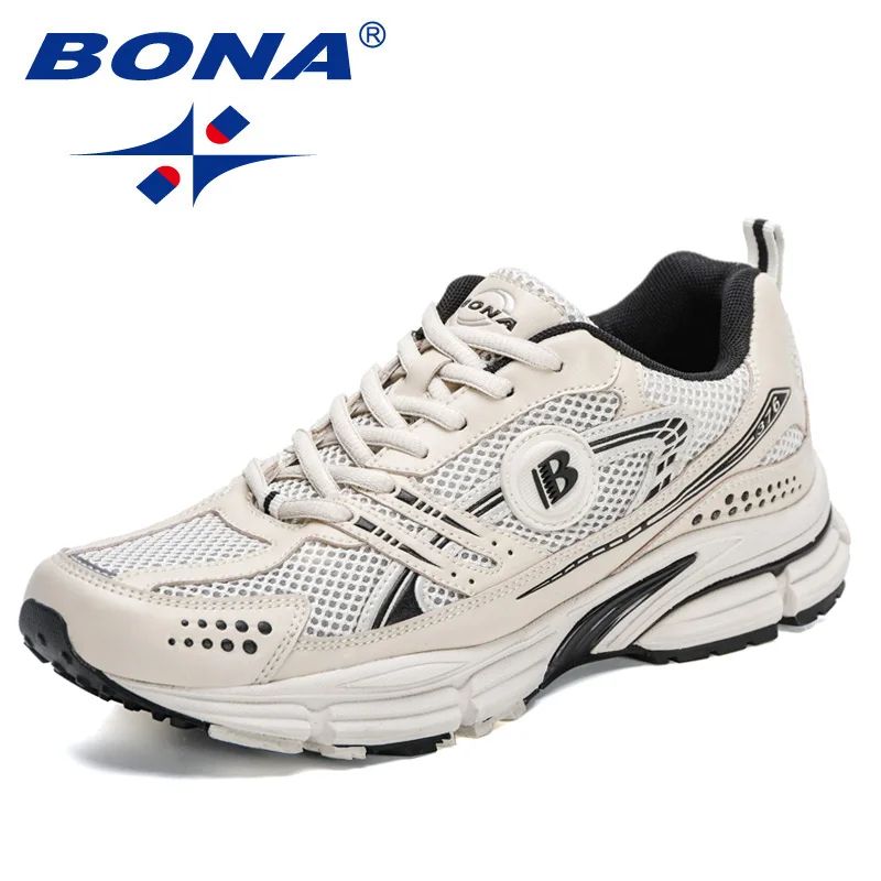 BONA nuovi designer scarpe da corsa alla moda per uomo scarpe sportive da passeggio traspiranti uomo Sneaker da Jogging calzature morbide Mansculino