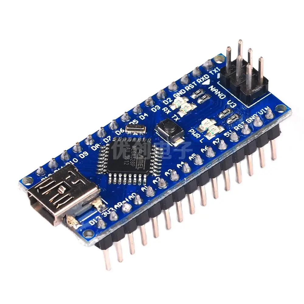 Nano improved board atmega328 ch340 version soldering wire feeding