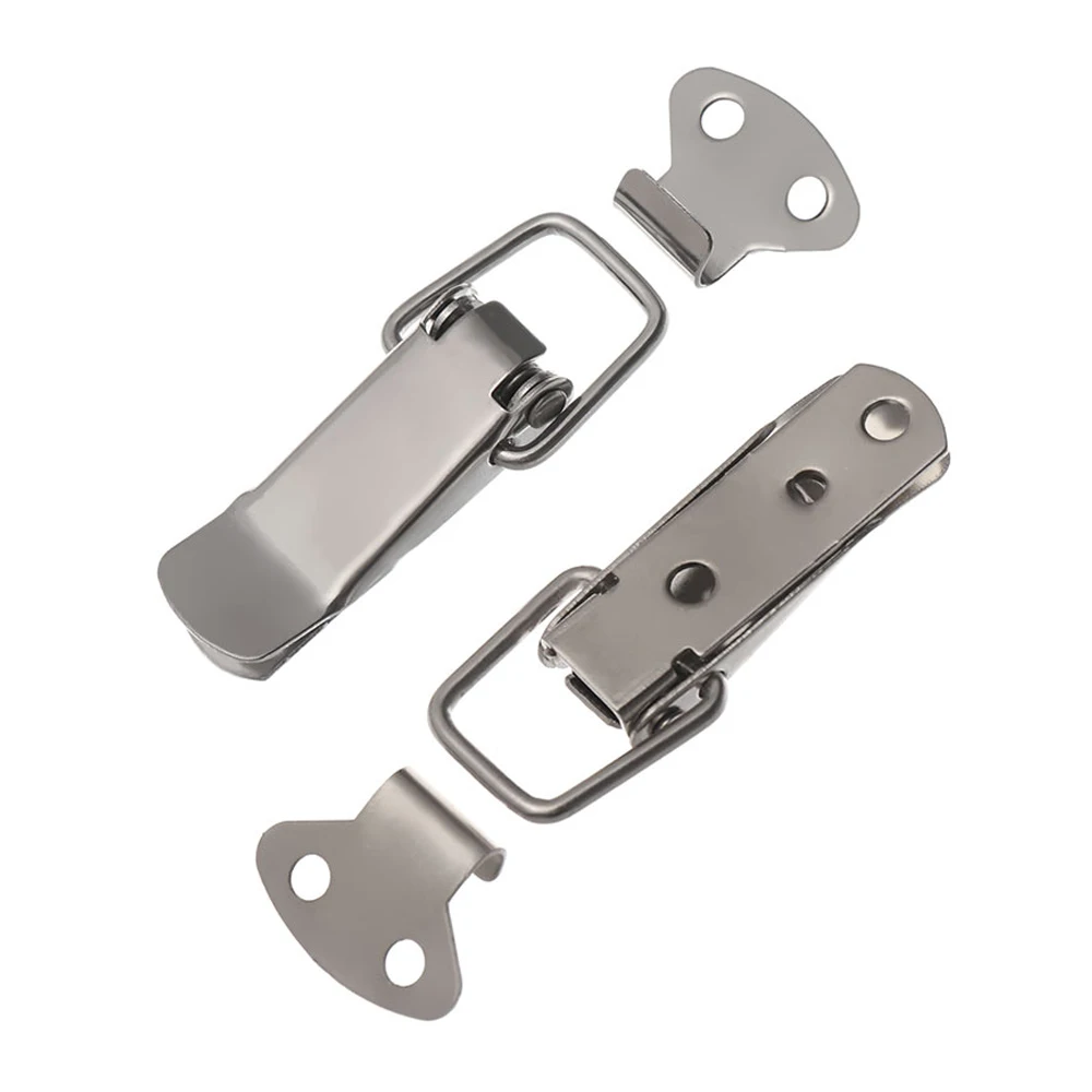 Stainless Steel Spring Loaded Latch Catch Toggle Hasp Hasp Cabinet Boxes For Sliding Door Simple Window Box Buckle Hardware