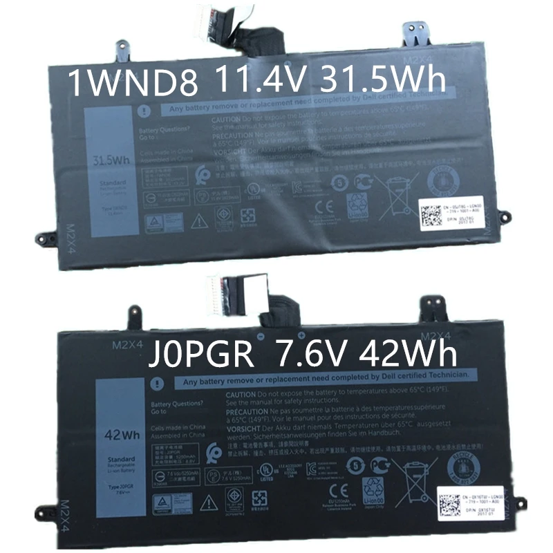 Nova bateria do portátil j0pgr 1wnd8 para dell latitude 12 5285,5290 2-em-1, t17g jopgr x16tw t17g001 t17g002