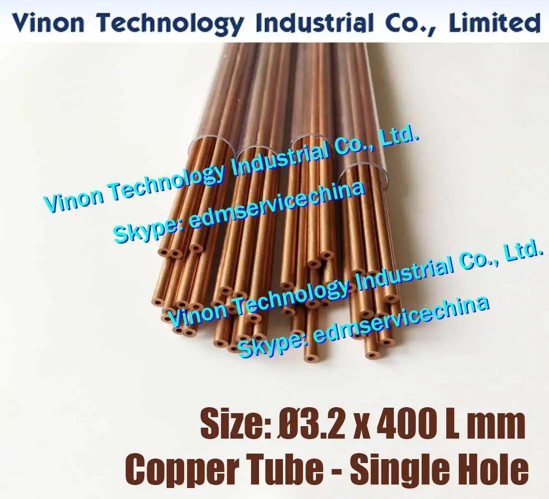 (30PCS/LOT)Ø3.1x400Lmm Copper Tube Single Hole,Copper EDM Tubing Electrode Tube Diameter 3.1mm Length 400 for Electric Discharge