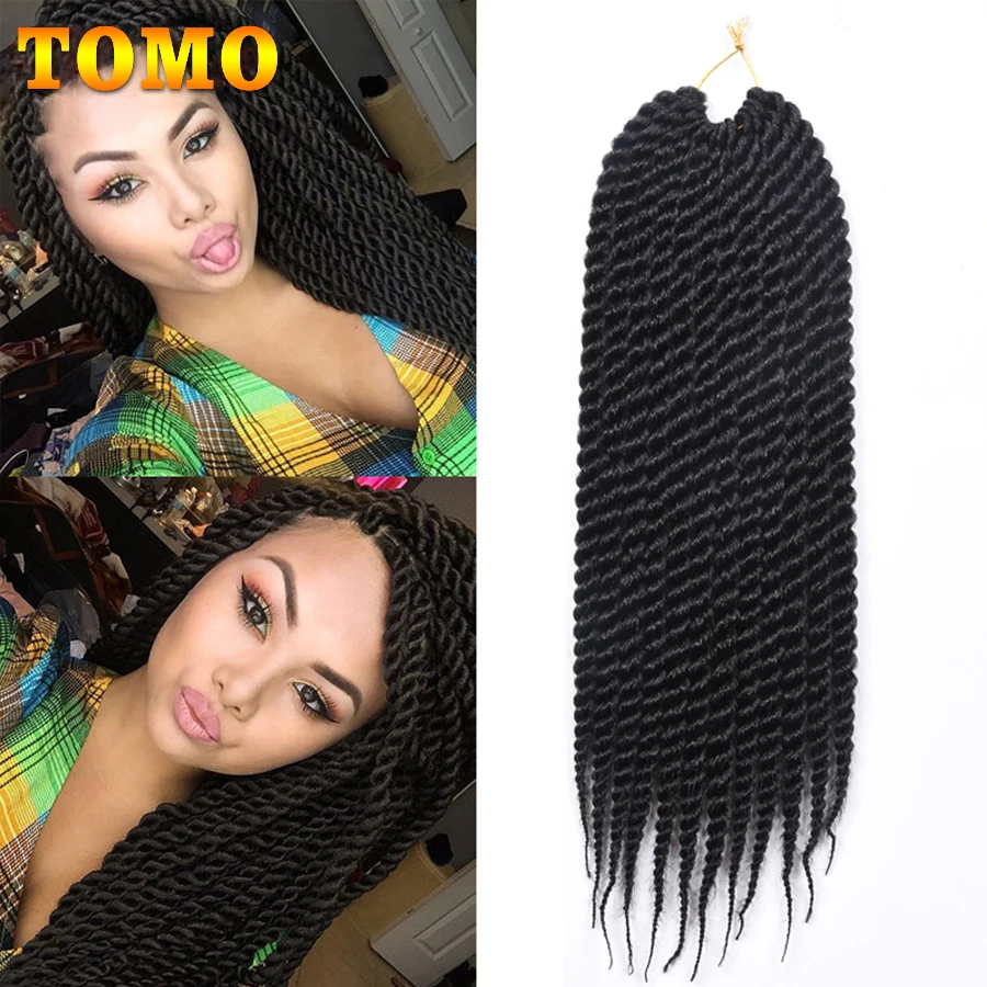 

TOMO Senegal Twist Crochet Braids Hair 12 18 Inch Ombre Color Jumbo Synthetic Braiding Hair Extensions For Black Women 12 Roots