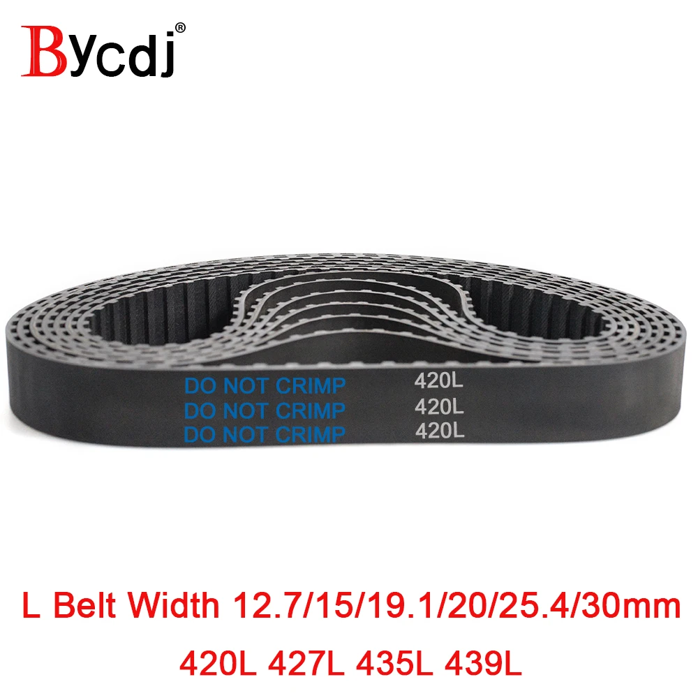 

Trapezoid L Timing belt C=420/427/435/439 Width 050/12.7mm 075/19.1mm 25.4mm Synchronous Belt 420L 427L 435L 439L