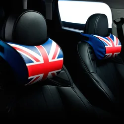 Car Neck Pillow For BMW MINI Cooper PVC Leather Breathable Auto Neck Rest Cushion Interior Accessories