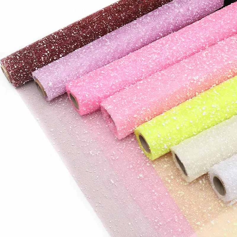 50cm*4Yards Valentine\'s Day Bouquet Wrapping Snow Yarn DIY Florist Supplies Flowers Gift Packing Paper Wedding Party Decor Gauze