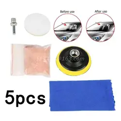 5pcs Car Polish Glass Windshield Polishing Kit Scratch Removal Auto Window Glass Polished Remover Repair Tool Cerium Oxide