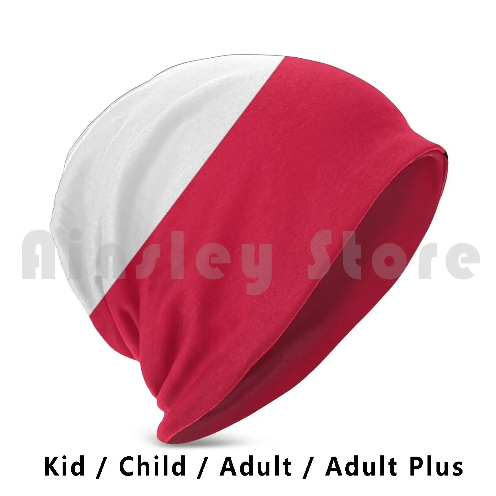 Polish Flag-Poland Beanie Hedging Cap DIY Print Cushion Polish Poland Polski Flag Ensign National Pride Europe Country