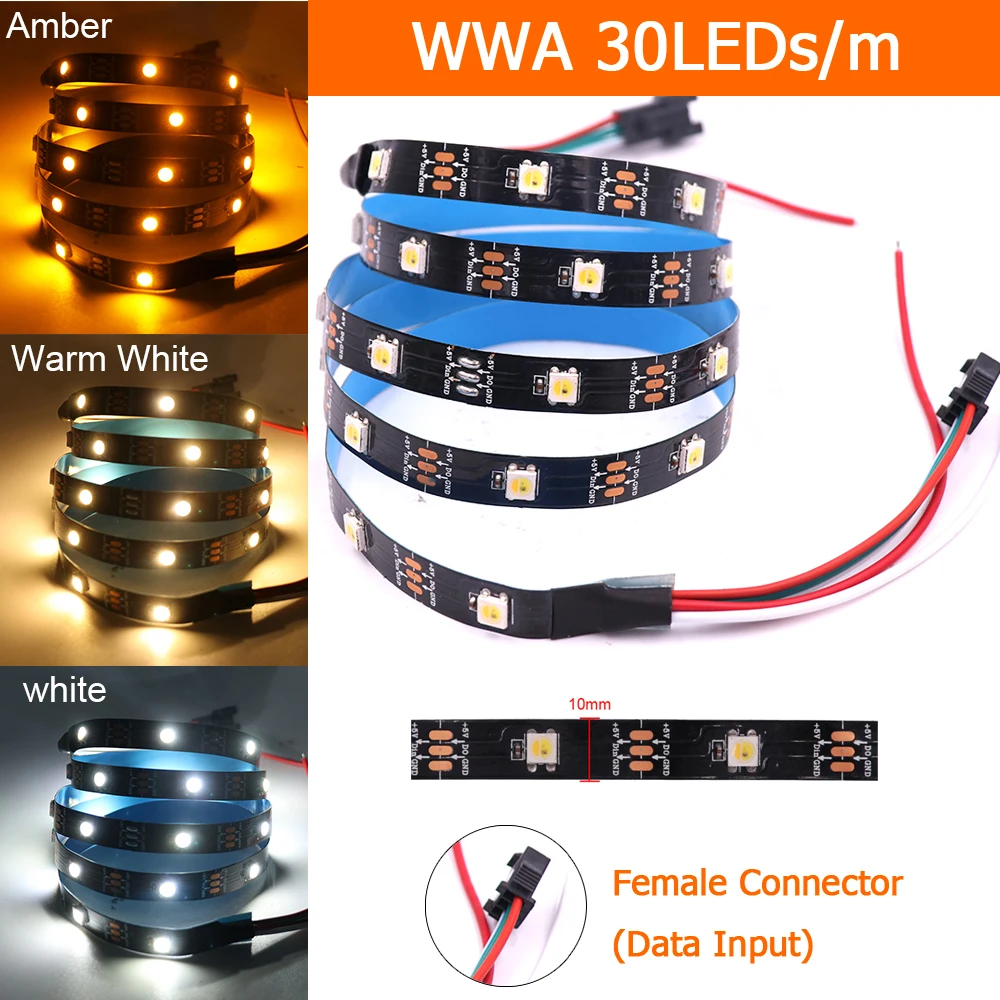 5V SK6812 RGBW RGB ciepły pasek Led RGBNW indywidualny adresowalny piksel 5050 taśma Flex IP30 65 67 1m 2m 5m 30 60 144 LEDs WWA