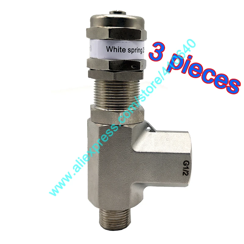 Adjustable 2500 to 3500 psi SS316L High Pressure Safety Valve Proportional Unloading Valve Pressure Safety Relief Valve