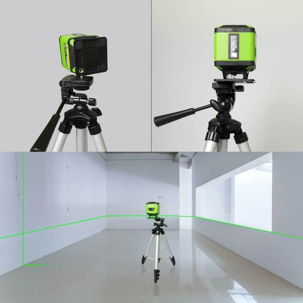 Imagem -05 - Huepar-green Beam Floor Laser Level Linha Cruzada Auto-nivelante de 360 ° Ferramenta para Colocação de Azulejos Quadrado com Base Fl360g