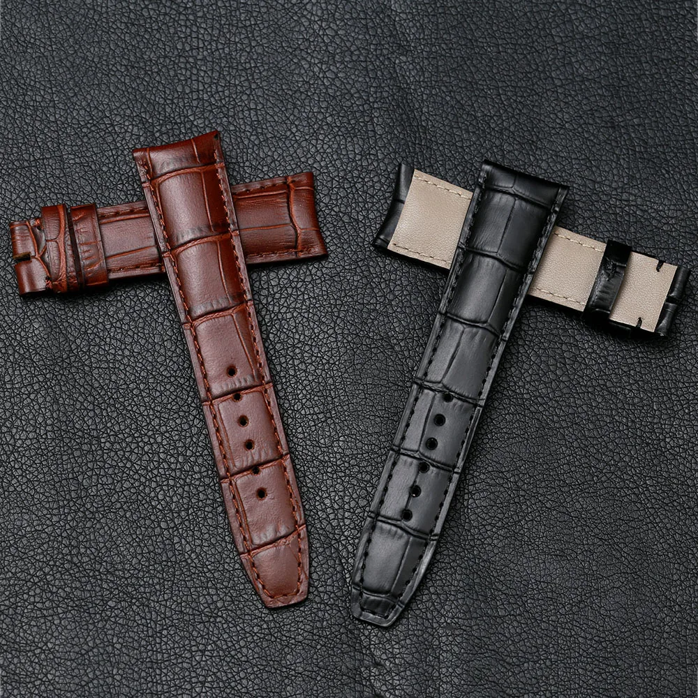 Pesno Alligator Grain Calf Skin Genuine Leather Wristwatch Band Watch 20mm Watchband 21mm Strap Men for Baume&Mercie CLIFTON