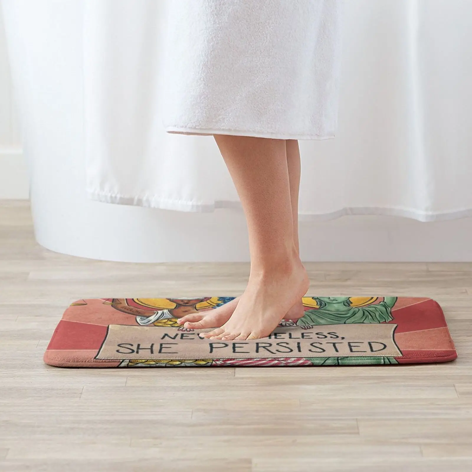 Nevertheless , She Persisted Carpet Mat Rug Cushion Soft Non-Slip Not My President Nevertheless She Persisted Feminism