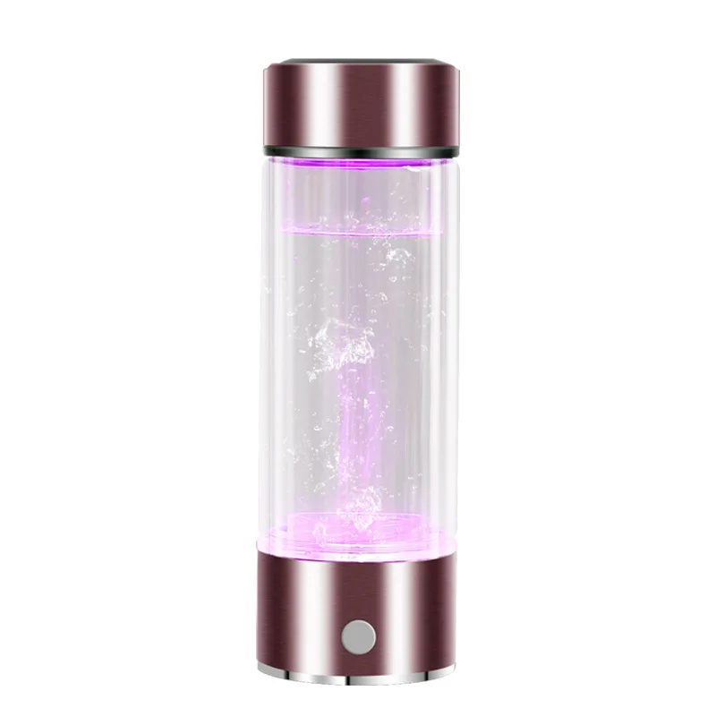 400ML SPE/PEM ionizer water purifier filter 1300-1600PPB portable hydrogen rich generator water bottle with inhalation