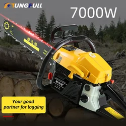 7000W Gasoline Saw 75CC 2-Stroke Chain Saw Gasoline Log Wood Cutting Wood Machine Oil Logging Saw Machine Wood Cutter