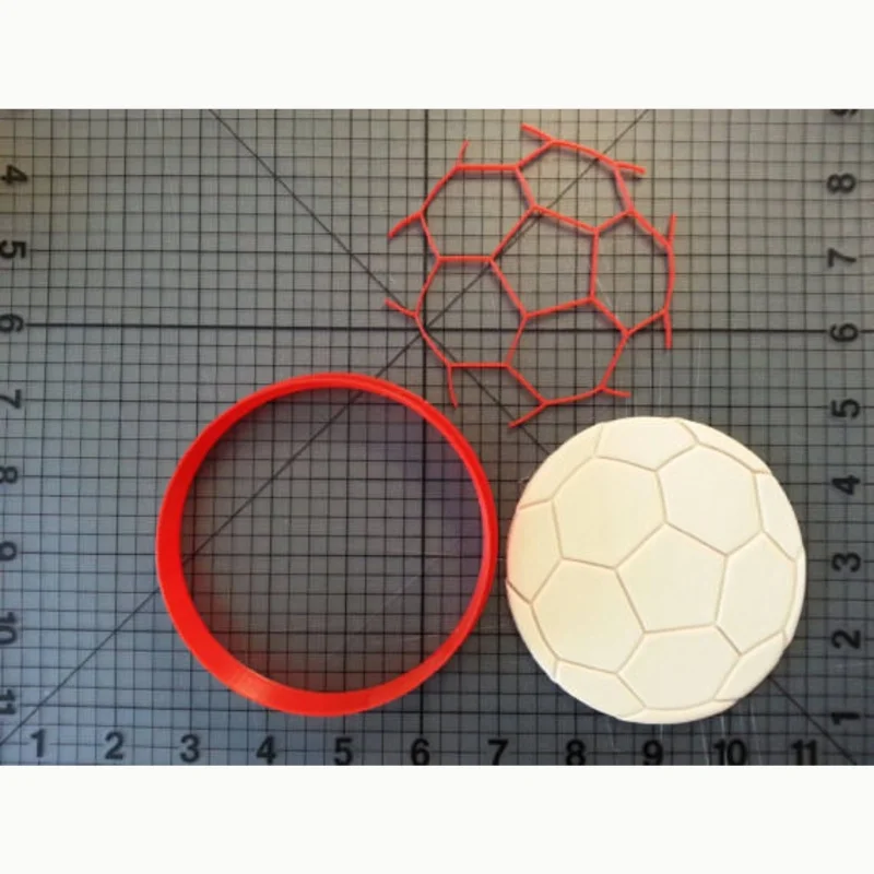 Soccer Ball Football Fondant Cupcake Top Mould Sugar Paste Cookie Cutter Custom Made Size Available 3D Printed Cake Tools