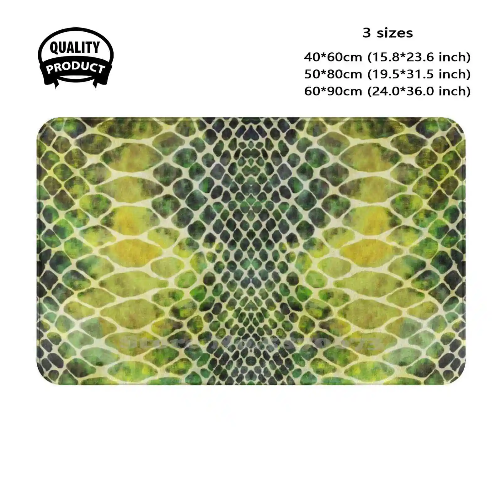 

Snake Skin Soft Cushion Home Carpet Door Mat Car Rug Snake Skin Python Exotic Reptilian Viper Rattlesnake Lizard