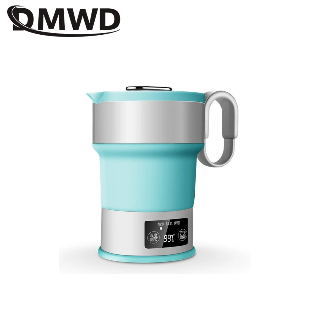 DMWD 0.6L Top Quality Newest Folding Electric Kettle 100V-220V Portable Intelligent Water Heater For Travel Tea Pot Silicone