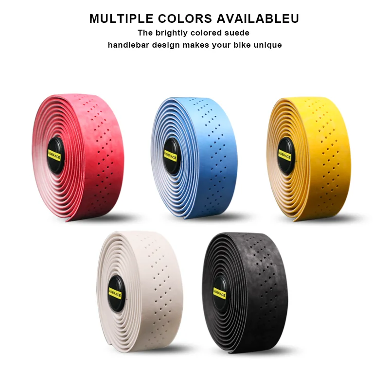 Bicycle Handlebar Tape Road Bike Handle Bar Tapes Skin Velvet Breathable Cycling Damping Anti-Vibration Wrap Bike Accessories