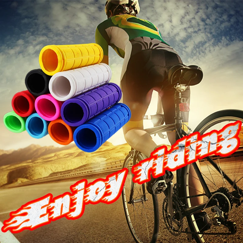 1Pair Rubber Bike Handlebar Grips Cover Mountain Bike Kids Scooter Casing Sheath Handles Anti-skid Bar Grips Bicycle Parts