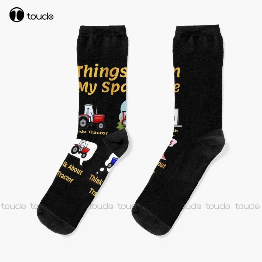 Things I Do In My Spare Time  Gifts For Tractor Lovers  Socks White Socks Women Christmas New Year Gift 360° Digital Print