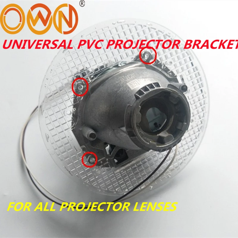 DLAND OWN UNNIVERSAL PVC PROJECTOR LENS BRACKET PLASTIC CENTRIC RING FOR ALL HID LED BILED