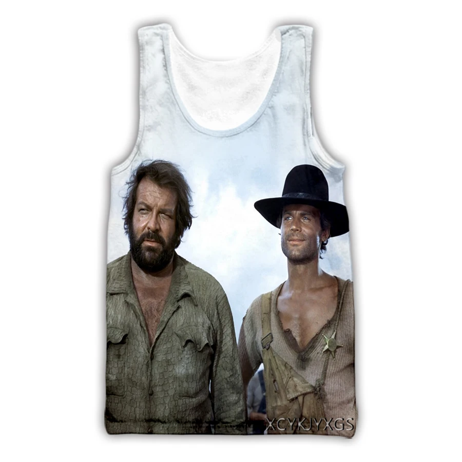 xinchenyuan New 3D Printed Bud Spencer Terence Hill Tank Tops Harajuku Vest Summer Undershirt Shirts Streetwear for Men/Women