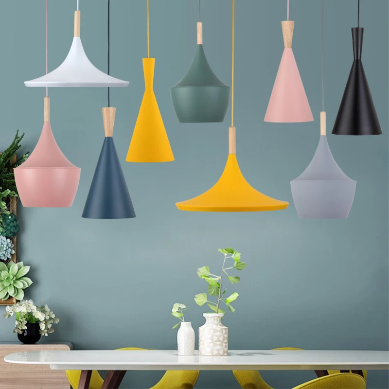 

Modern Attractive Lamps Musical Instrument colorful pendant lights Restaurant Hanging suspension lamp For Dining Table Lights