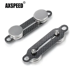 AXSPEED Carbon Fiber Car Shell Column Magnetic Stand Invisible Body Post forAxial SCX10 90027 90028 1/10 RC Crawler Upgrade Part