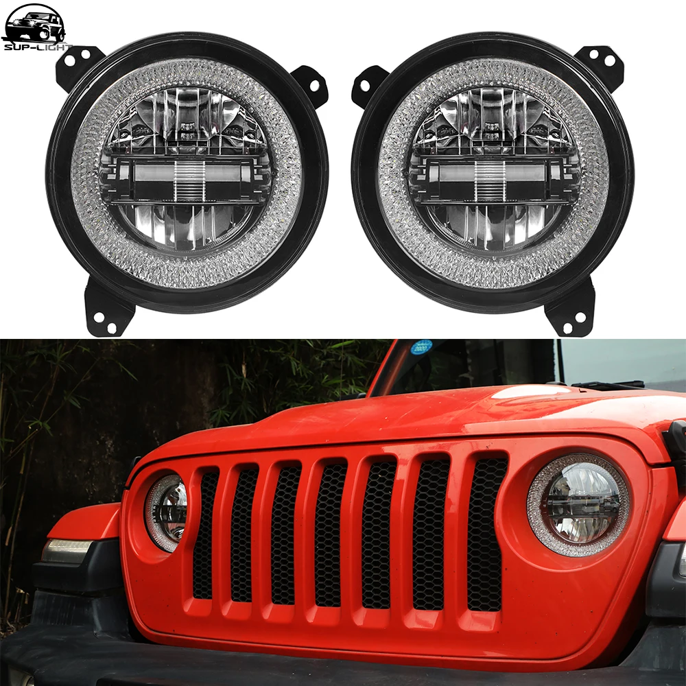 60W 9 Inch Led Headlight High/Low Beam With Daytime Running Lights For Jeep Wrangler JL 2018 2019 Headlights Assembly