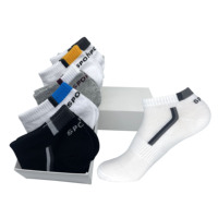 5 Pair High Quality Men Ankle Socks Breathable Cotton Sports Socks Mesh Casual Athletic Summer Thin Cut Short Plus Size 45 46 47