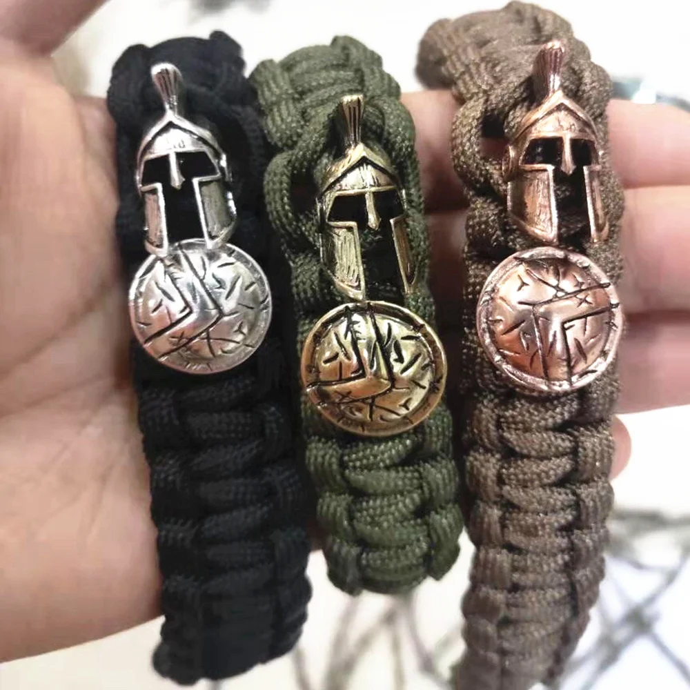 2pcs/set Vintage Spartan Helmet Warriors Charm Beads for Bracelet Necklace Keychain DIY Jewelry Making Accessories Zinc Alloy