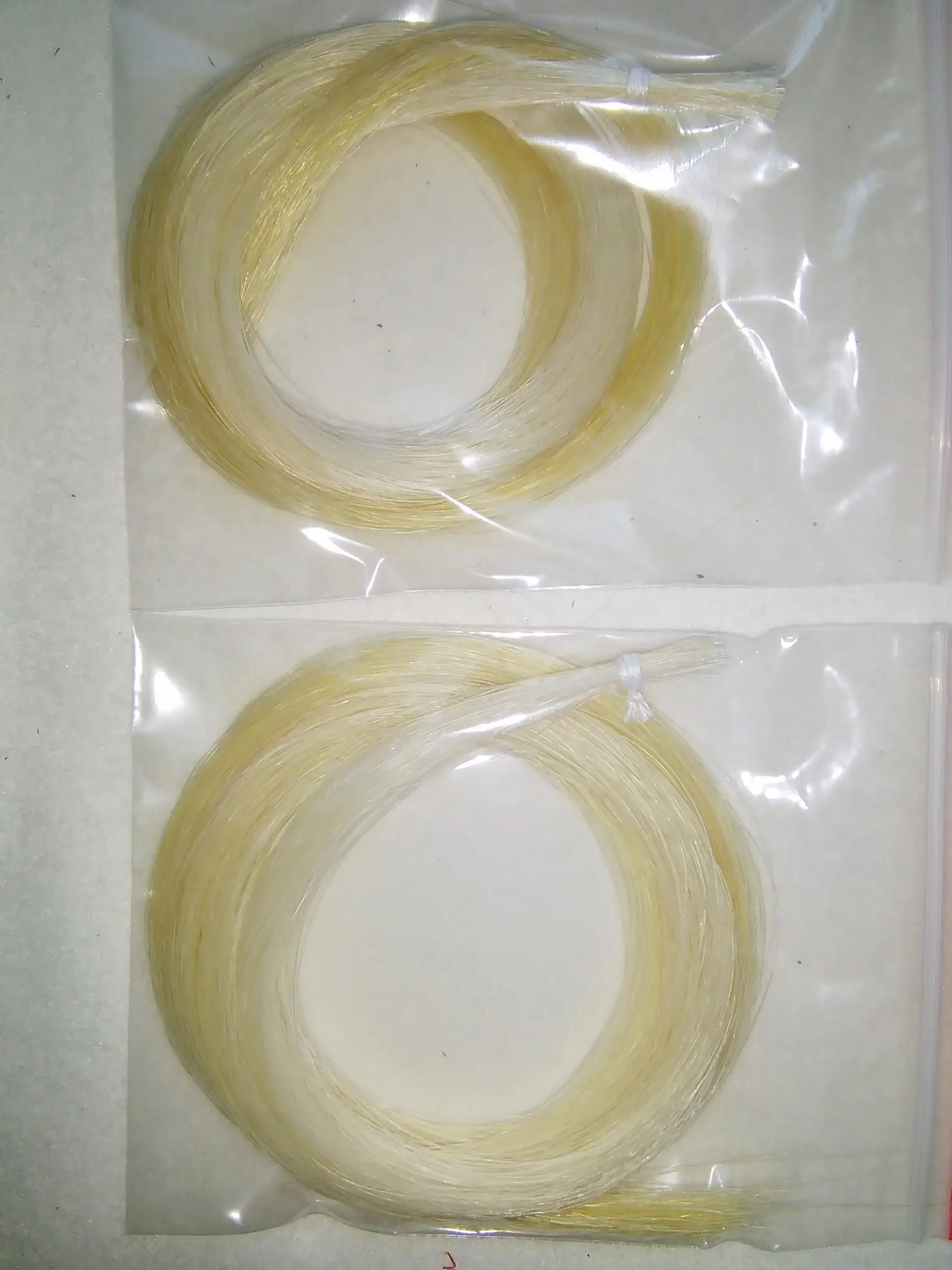 5 Beams High Quality Violin Bow Hair 6 Grams White Horse Hair 77 to 78cm