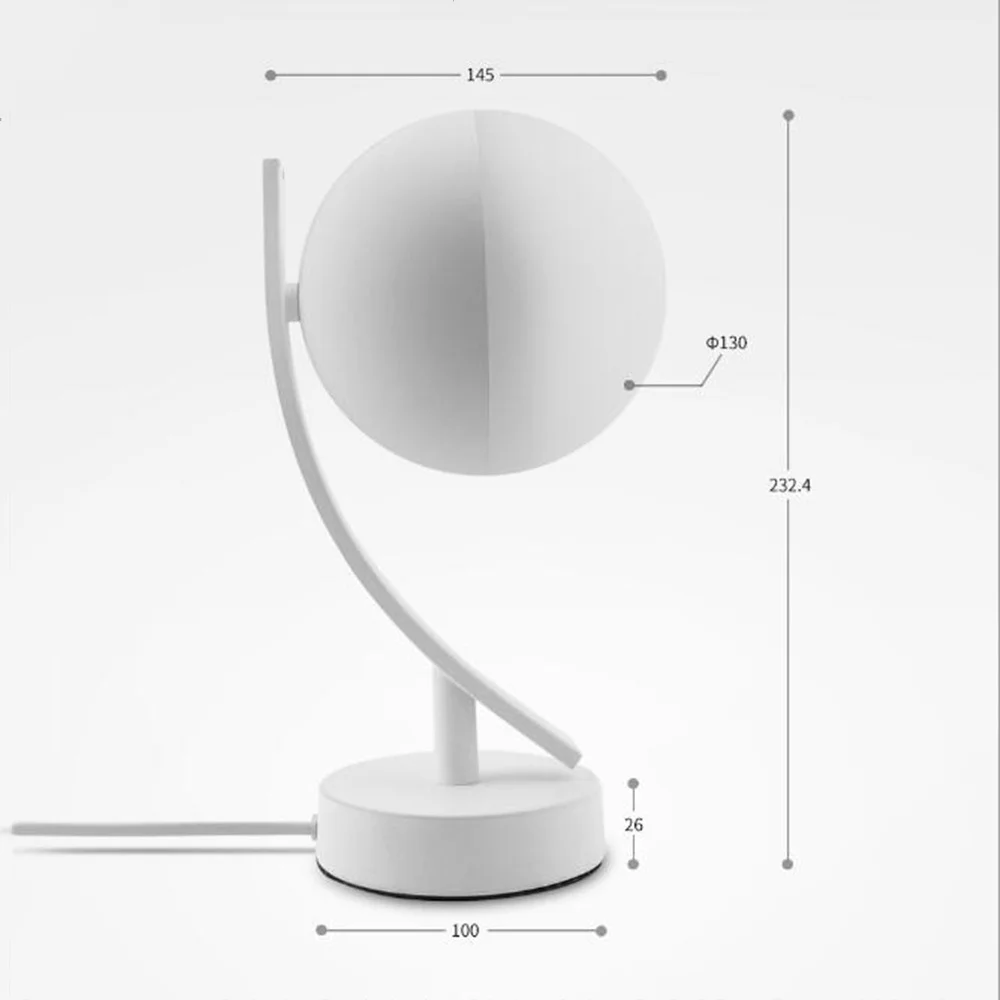 Lámpara de mesa con luz nocturna para dormitorio, luz LED inteligente con control por voz, simple, wifi, Alexa y Google home, Tmall spirit