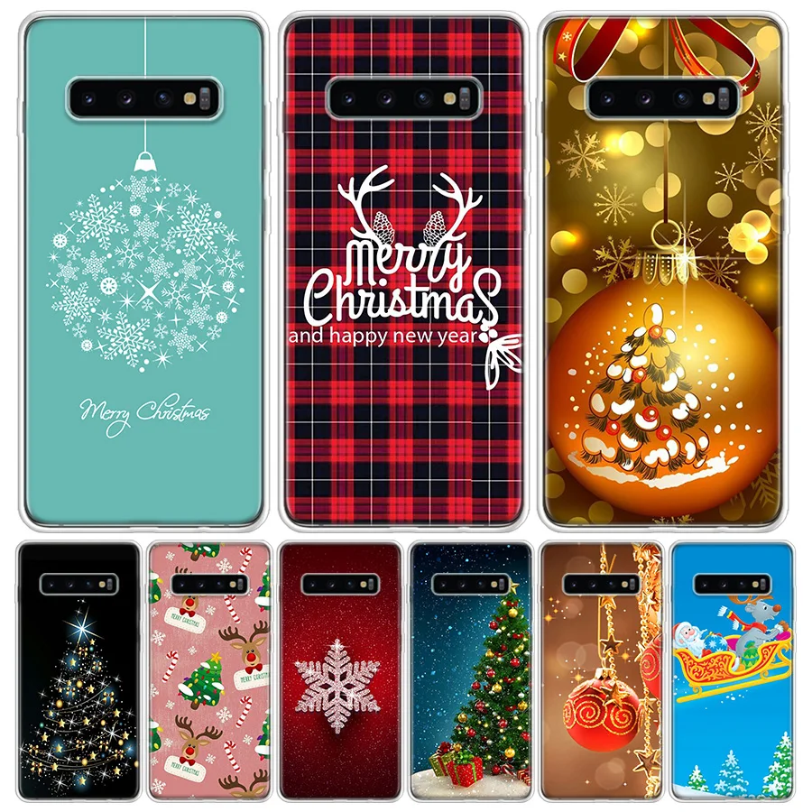 Merry Christmas decoration For Samsung Galaxy S24 S23 S21 S22 Ultra S10 Plus S20 FE Phone Case S10E S8 S9 + Housing Shell Coque