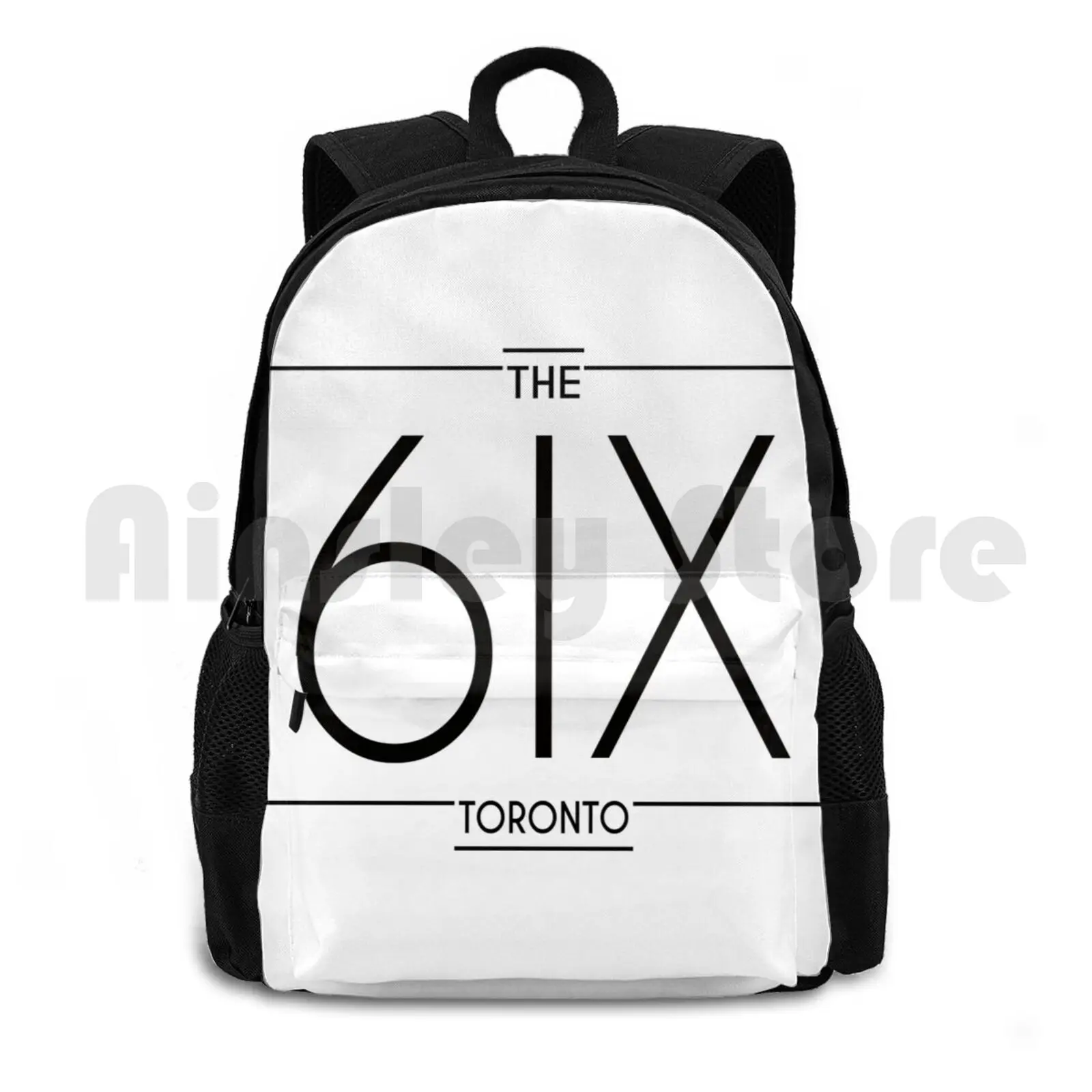 The 6ix Outdoor Hiking Backpack Riding Climbing Sports Bag Toronto Canada Ontario City Black White Cn Tower Blue Jays Maple