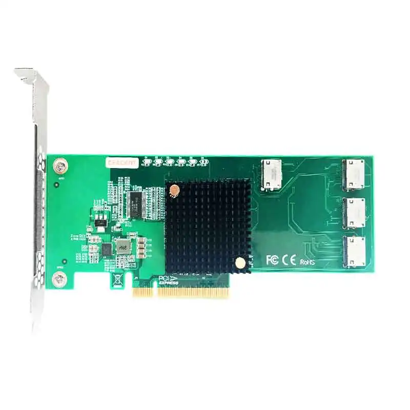 Ceacent NVMe Bộ Điều Khiển SSD Nâng 12Gbs ANOL4PE08 Oculink Cổng Kết Nối 4 Cổng PCIe X8 Oculink Để SFF8639