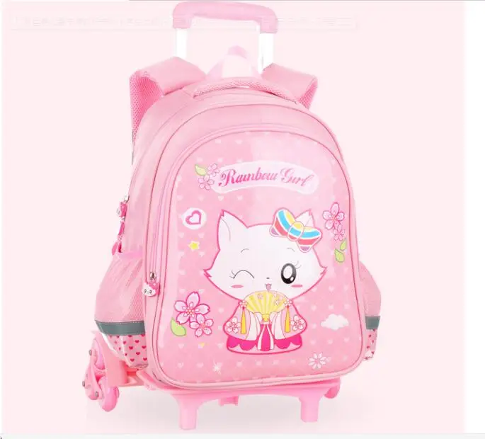 School bag On wheels Travel Trolley backpack School Rolling backpack Trolley Bag Children school wheeled backpack bag for girls