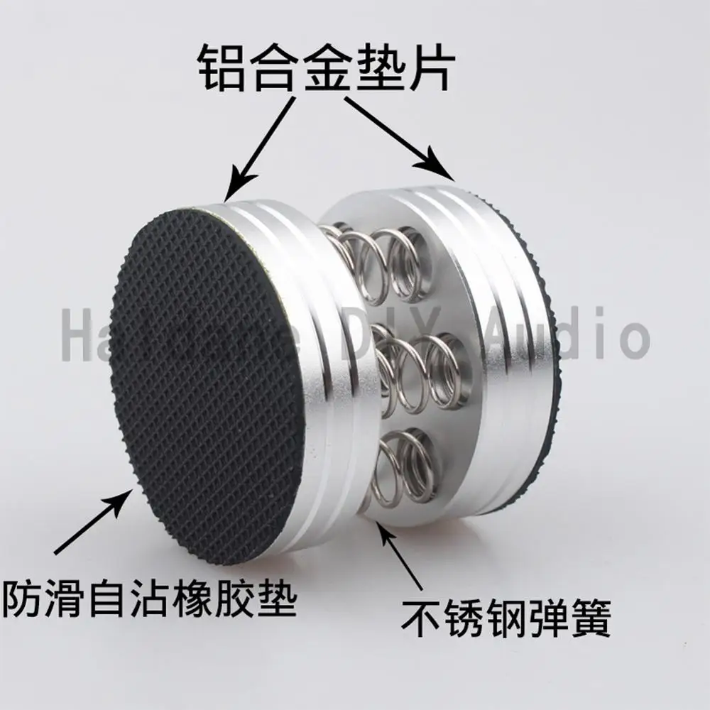 Top-hifi 4 pezzi altoparlante in lega di alluminio Spike Audiophile Shock Spikes molla smorzamento PadAudio Stand piedi Amp cono altoparlante Pad