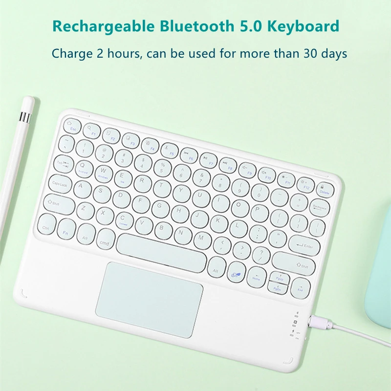 Bluetooth Wireless Keyboard Russian Arabic Thai Norsk With Touchpad For iPad Pro Air for Xiaomi Huawei Android Windows Tablet