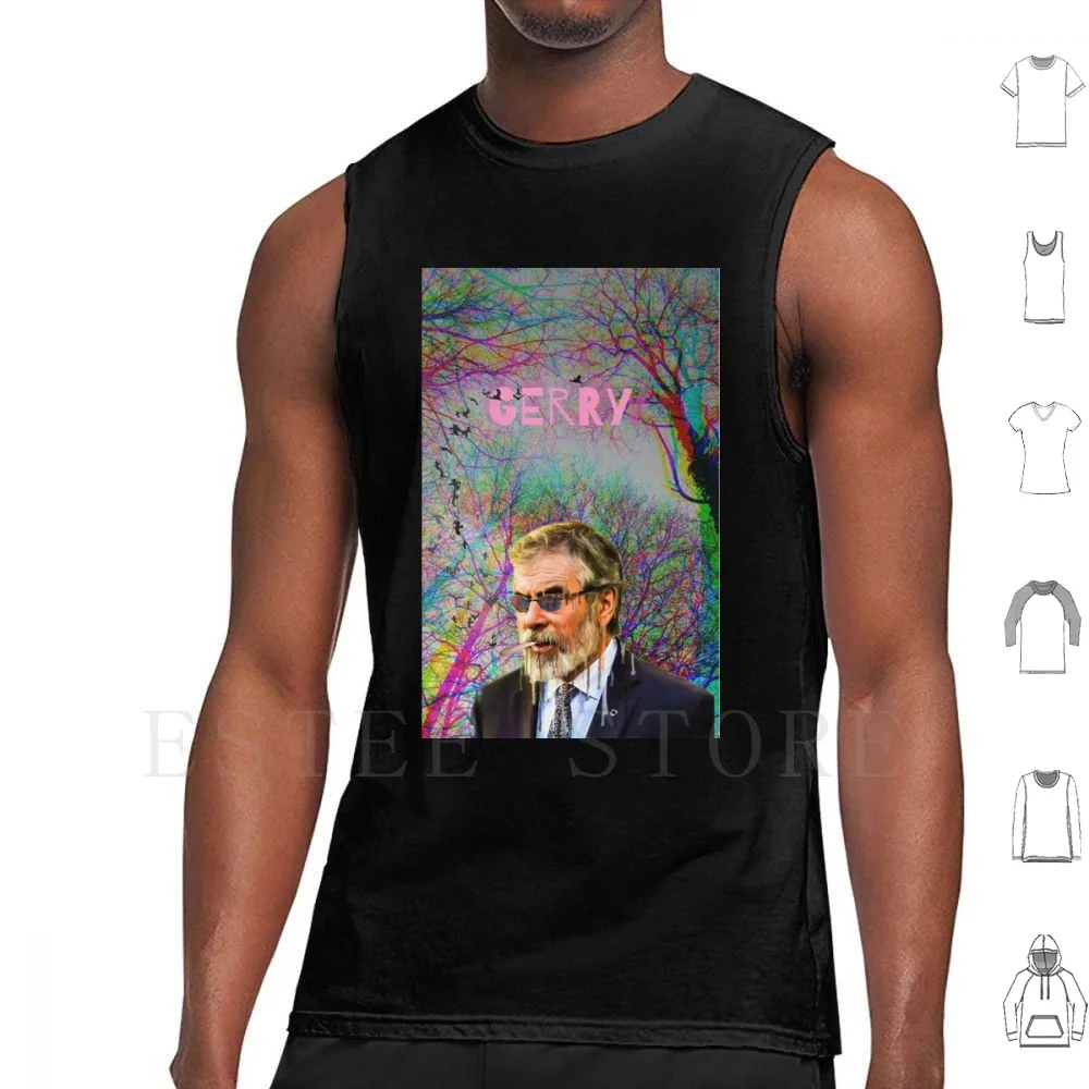 Gerry Adams Tank Tops Vest Sleeveless Gerry Adams Gerry Adams Smoking Weed Smoking Weed Trip Joint Lsd Drugs Sinn Fein Up
