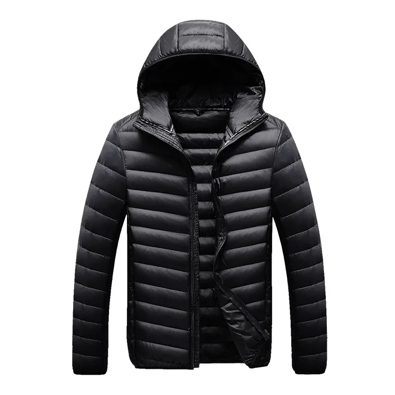 

Autumn and Winter Fashion Down Jacket Men White Duck Down Hooded Sports Casual and Warm Clothes Coat