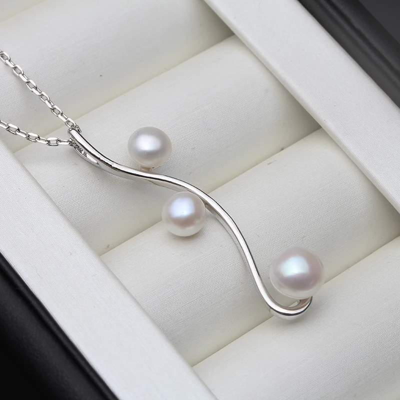 Multi Color Natural Freshwater 925 Silver Pearl Pendant For Women,Real Pearl Pendant Necklace Jewelry Anniversary Gift