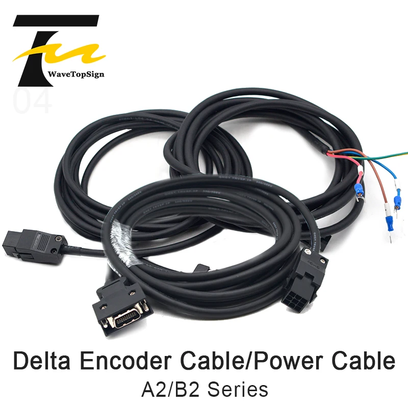 

WaveTopSign Servo Motor Encoder Cable ASD-B2EN0003/5 Power Cable For Delta B2 A2 Series