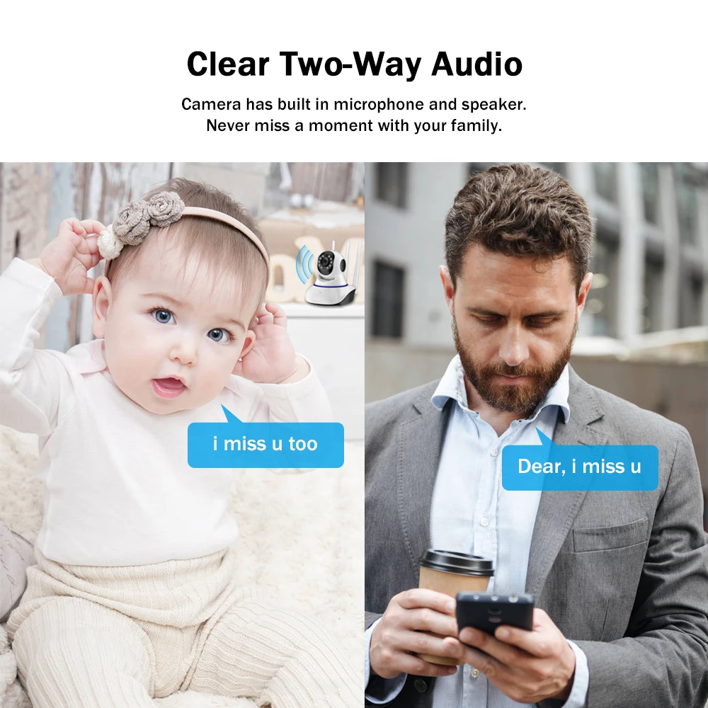 Gadinan Home Security 2MP WIFI Video Surveillance Auto Tracking IP Camera Two Way Audio Mini CCTV Camera 1080P IP CAM Carecam